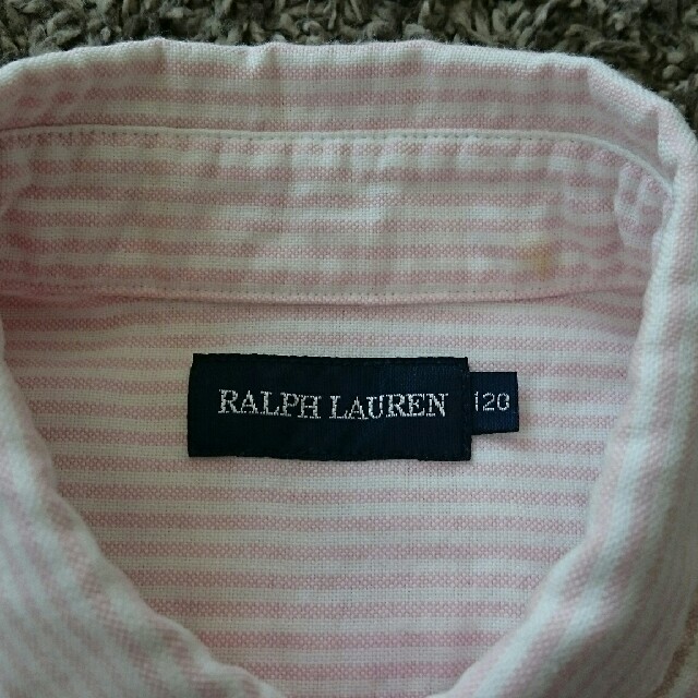 Ralph Lauren(ラルフローレン)の《ラルフローレン》ストライプオックスフォードシャツ キッズ/ベビー/マタニティのキッズ服女の子用(90cm~)(ドレス/フォーマル)の商品写真