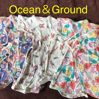 Ocean＆Ground  肌着3枚セット(ロンパース)