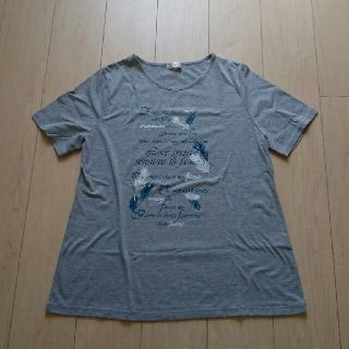 ♪ レディース 半袖Tシャツ ３L グレー(Tシャツ(半袖/袖なし))