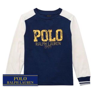 ラルフローレン(Ralph Lauren)の☆新品☆ 95 ラルフローレン 長袖コットンTシャツ ネイビー 9365(Tシャツ/カットソー)