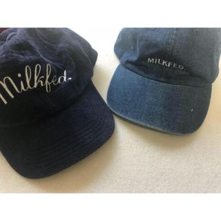 ミルクフェド(MILKFED.)のmilkfed キャップ 右 デニム生地 しーたんさん限定⭐︎(キャップ)