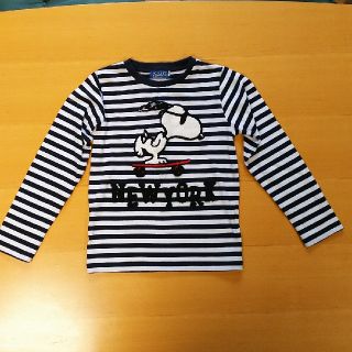 ピーナッツ(PEANUTS)のスヌーピー  長袖  ボーダーＴシャツ(サイズ130)(Tシャツ/カットソー)