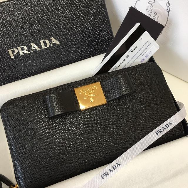 正規 PRADA リボン 長財布 プラダ 【只今専用中】限定セール開催