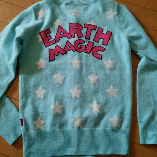 EARTHMAGIC(アースマジック)のアースマジック☆ピンキーニットカーディガン☆140 キッズ/ベビー/マタニティのキッズ服女の子用(90cm~)(その他)の商品写真