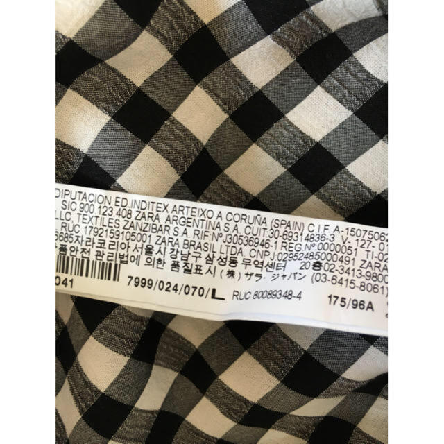 ZARA(ザラ)のZARA ギンガムチェック トップス レディースのトップス(シャツ/ブラウス(長袖/七分))の商品写真