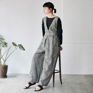 ネストローブ(nest Robe)の未使用 ★リンネル クラリネ グレンチェック サロペット(サロペット/オーバーオール)