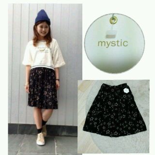 ミスティック(mystic)の完売♪mystic★星柄ギャザースカート(ひざ丈スカート)