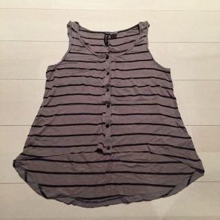 エイチアンドエム(H&M)のH&M ボーダートップス(カットソー(半袖/袖なし))