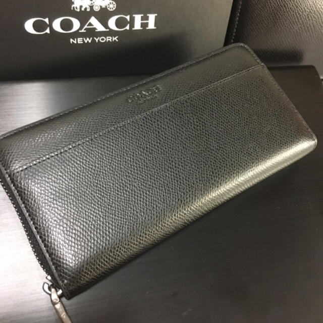 COACH(コーチ)の限定セール❣️新品コーチ長財布F74977 ブラック グレインレザー メンズのファッション小物(長財布)の商品写真