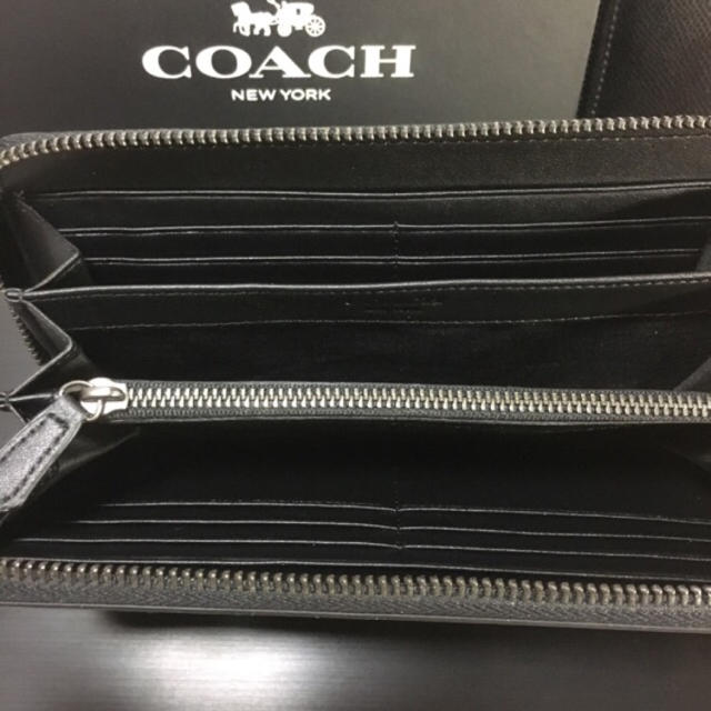 COACH(コーチ)の限定セール❣️新品コーチ長財布F74977 ブラック グレインレザー メンズのファッション小物(長財布)の商品写真