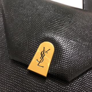 美品 イヴサンローラン YSL リザード コンビ レザー ショルダーバッグ