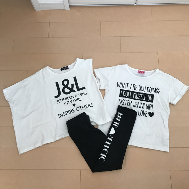 JENNI(ジェニィ)のJENNI まとめ売り シスタージェニー 画像3Tシャツ2枚レギンス追加 キッズ/ベビー/マタニティのキッズ服女の子用(90cm~)(ワンピース)の商品写真