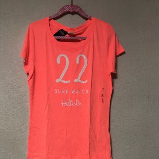 ホリスター(Hollister)の新品 タグ付き ホリスター Tシャツ オレンジ M(Tシャツ(半袖/袖なし))