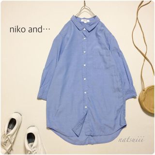 ニコアンド(niko and...)のニコアンド . ７分袖 シャンブレー シャツ(シャツ/ブラウス(長袖/七分))