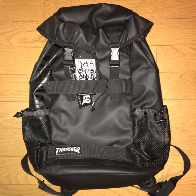 THRASHER(スラッシャー)の新品未使用正規品 THRASHER 黒 BLACK ブラック BACKPACK メンズのバッグ(バッグパック/リュック)の商品写真