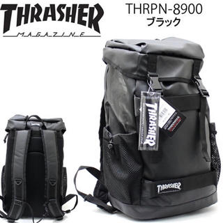 スラッシャー(THRASHER)の新品未使用正規品 THRASHER 黒 BLACK ブラック BACKPACK(バッグパック/リュック)