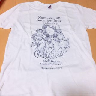 ノギザカフォーティーシックス(乃木坂46)の元乃木坂46 深川麻衣卒業コンサートライブTシャツ ホワイト(アイドルグッズ)