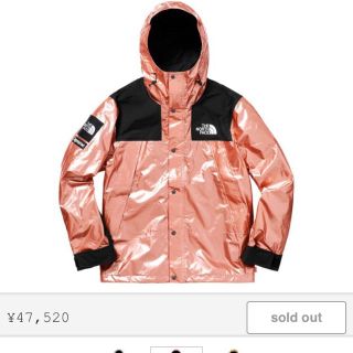 シュプリーム(Supreme)のSupreme the north face ローズゴールド Sサイズ ノース(マウンテンパーカー)