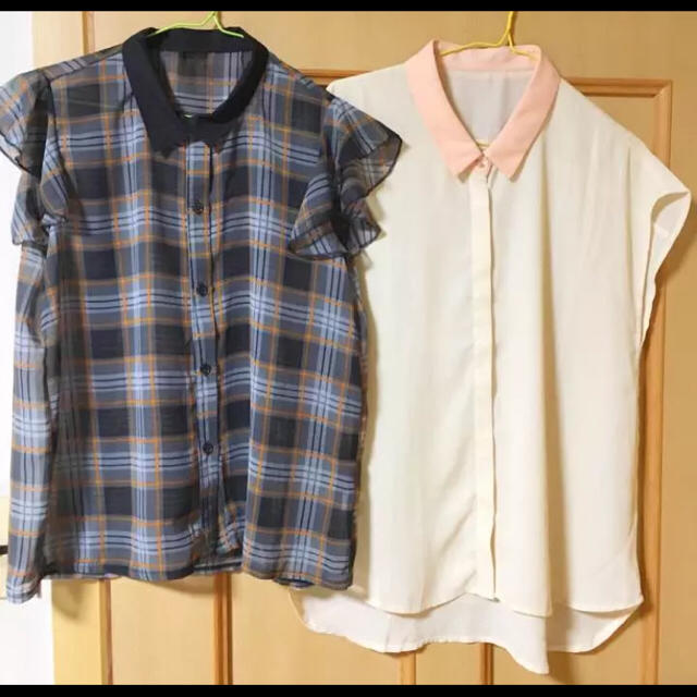 ノースリーブ ブラウス ２枚セット レディースのトップス(シャツ/ブラウス(半袖/袖なし))の商品写真