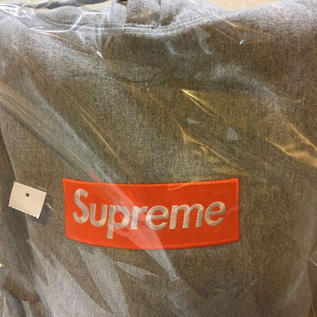 100 %品質保証 Supreme - 灰 Mサイズ 17AW Supreme Box Logo Hooded
