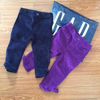 ベビーギャップ(babyGAP)の新品コーデュロイパンツ2枚セット3歳95(クロップドパンツ)