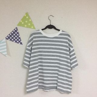 ユニクロ(UNIQLO)のUNIQLO、ユニクロ、ボーダーTシャツ、レディースL(Tシャツ(半袖/袖なし))