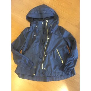 ZARA ネイビー Mサイズ ナイロン パーカー