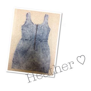 ヘザー(heather)のheather デニムワンピ ♡(ミニワンピース)