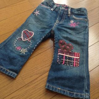 ベビーギャップ(babyGAP)のbabyGAP80センチ刺繍デニム‼︎(デニム/ジーンズ)