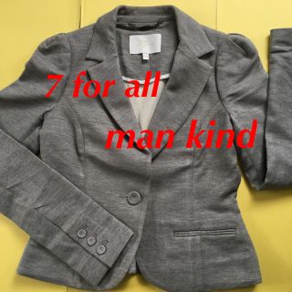 セブンフォーオールマンカインド(7 for all mankind)の7 for all man kind ジャケット ブレザー グレー コットン(テーラードジャケット)