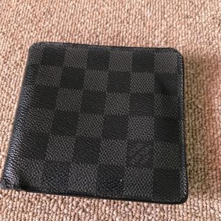 ルイヴィトン(LOUIS VUITTON)の本物 ルイヴィトン ダミエ折財布 ブラック グレー(財布)