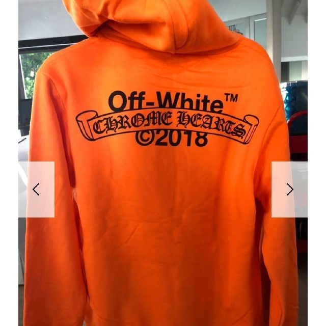 Chrome Hearts(クロムハーツ)の国内正規Off-White × クロムハーツ コラボパーカー2018 オレンジ メンズのトップス(パーカー)の商品写真