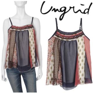 アングリッド(Ungrid)のungrid シフォンパッチワーク キャミソール(キャミソール)