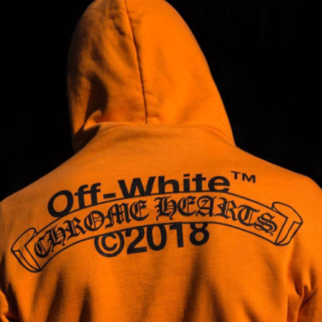 L Chrome Hearts + Off-White Hooded フーディ