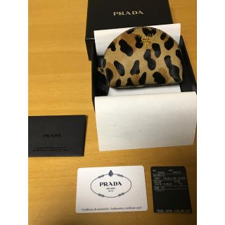 プラダ(PRADA)のPRADA プラダ コインケース ハラコレオパード柄 MIELE 新品未使用(コインケース)