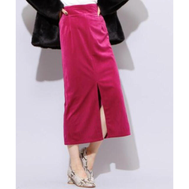 Ciaopanic(チャオパニック)の人気色 ピンクスカート ベロア風生地 チャオパニック レディースのスカート(ロングスカート)の商品写真