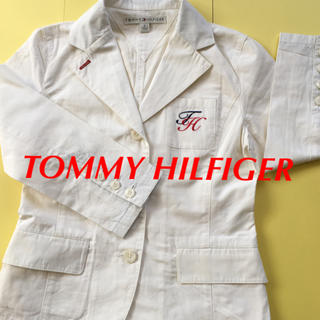 トミーヒルフィガー(TOMMY HILFIGER)のTOMMY HILFIGER ジャケット ホワイト 綿麻混紡 サマー S(テーラードジャケット)