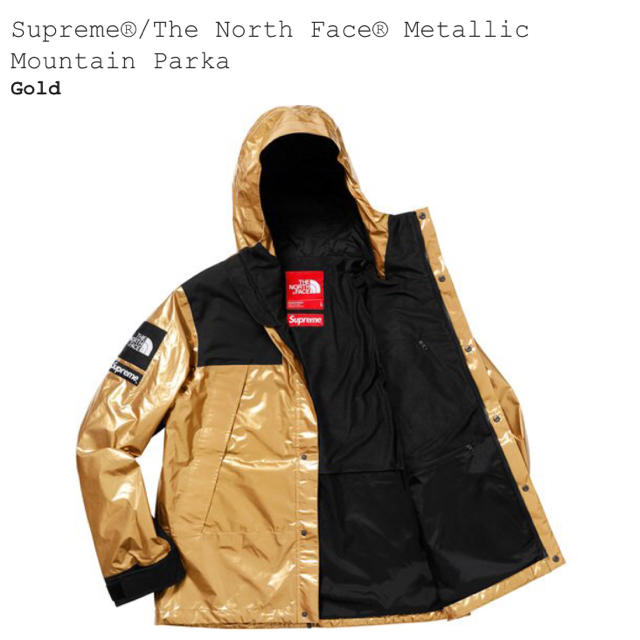 Supreme(シュプリーム)のみなみ様専用 Supreme ノースフェイス マウンテンパーカー ゴールド S メンズのジャケット/アウター(マウンテンパーカー)の商品写真