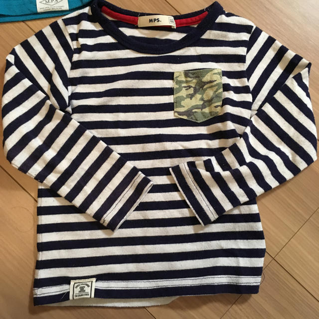 男の子 長袖 Tシャツ 2枚セット 100 キッズ/ベビー/マタニティのキッズ服男の子用(90cm~)(Tシャツ/カットソー)の商品写真