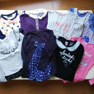 ミニケー(MINI-K)の女の子用 長袖 Tシャツ 120㎝ セット(Tシャツ/カットソー)