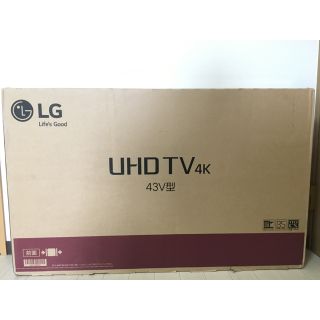 エルジーエレクトロニクス(LG Electronics)の【お値下げ！】LG  4Kテレビ 43V型 43UJ6500 新品未開封(テレビ)