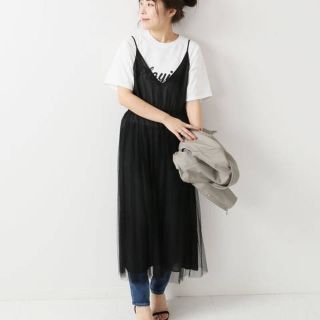 スピックアンドスパン(Spick & Span)の【frill様専用】Spick & Spanチュールキャミワンピース(ひざ丈ワンピース)