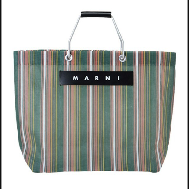 マルニMARNIフラワーカフェストライプバック新品未使用正規品