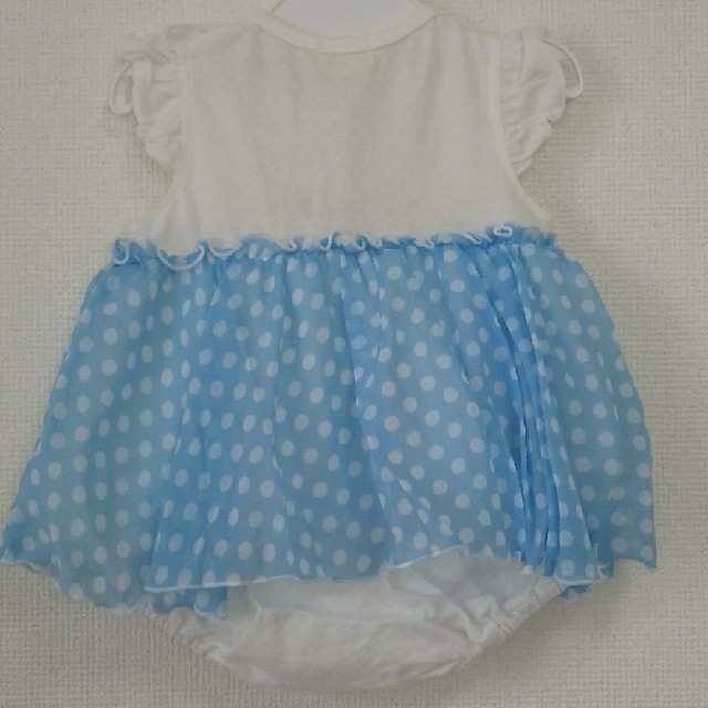 kid’s zoo(キッズズー)の新品 kid's zoo 水玉フリルロンパース キッズ/ベビー/マタニティのベビー服(~85cm)(ロンパース)の商品写真