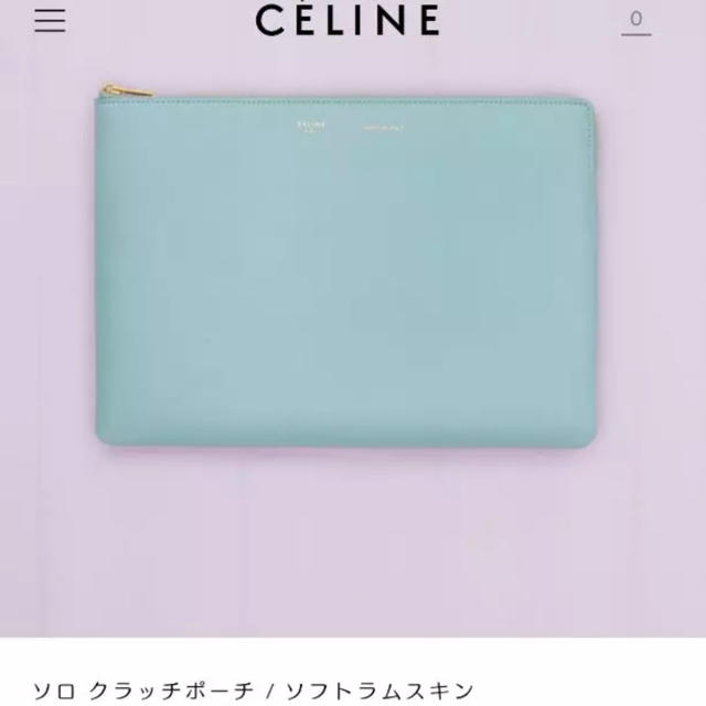 完売 新品 celine  ソロ クラッチ  ポーチ ビニールバッグ