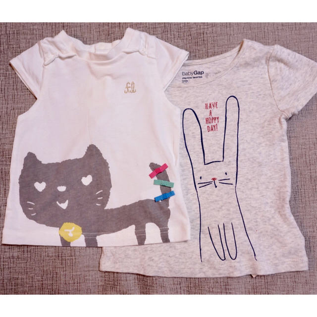 babyGAP(ベビーギャップ)のGAP ナルミヤ Tシャツ2枚セット 80 キッズ/ベビー/マタニティのベビー服(~85cm)(Ｔシャツ)の商品写真