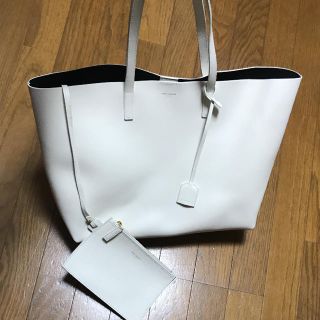 サンローラン(Saint Laurent)のサンローラン カバ ショッピング トート ホワイト(トートバッグ)