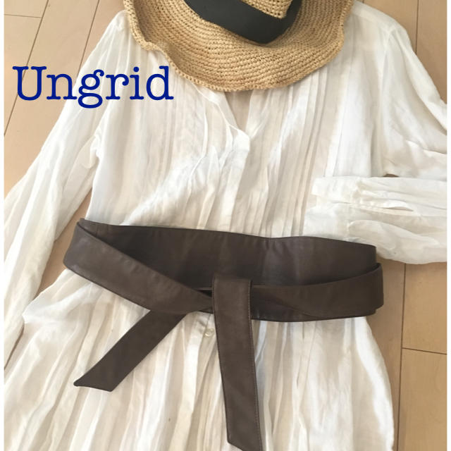 Ungrid(アングリッド)の新品未使用タグ付き Ungrid サッシュベルト フェイクレザー レディースのファッション小物(ベルト)の商品写真