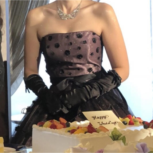 STRAWBERRY-FIELDS(ストロベリーフィールズ)のブラック ロンググローブ ♡ 結婚式 レディースのファッション小物(手袋)の商品写真