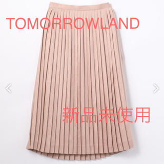 トゥモローランド(TOMORROWLAND)のトゥモローランド ☆フェイクスエードプリーツスカート(ひざ丈スカート)